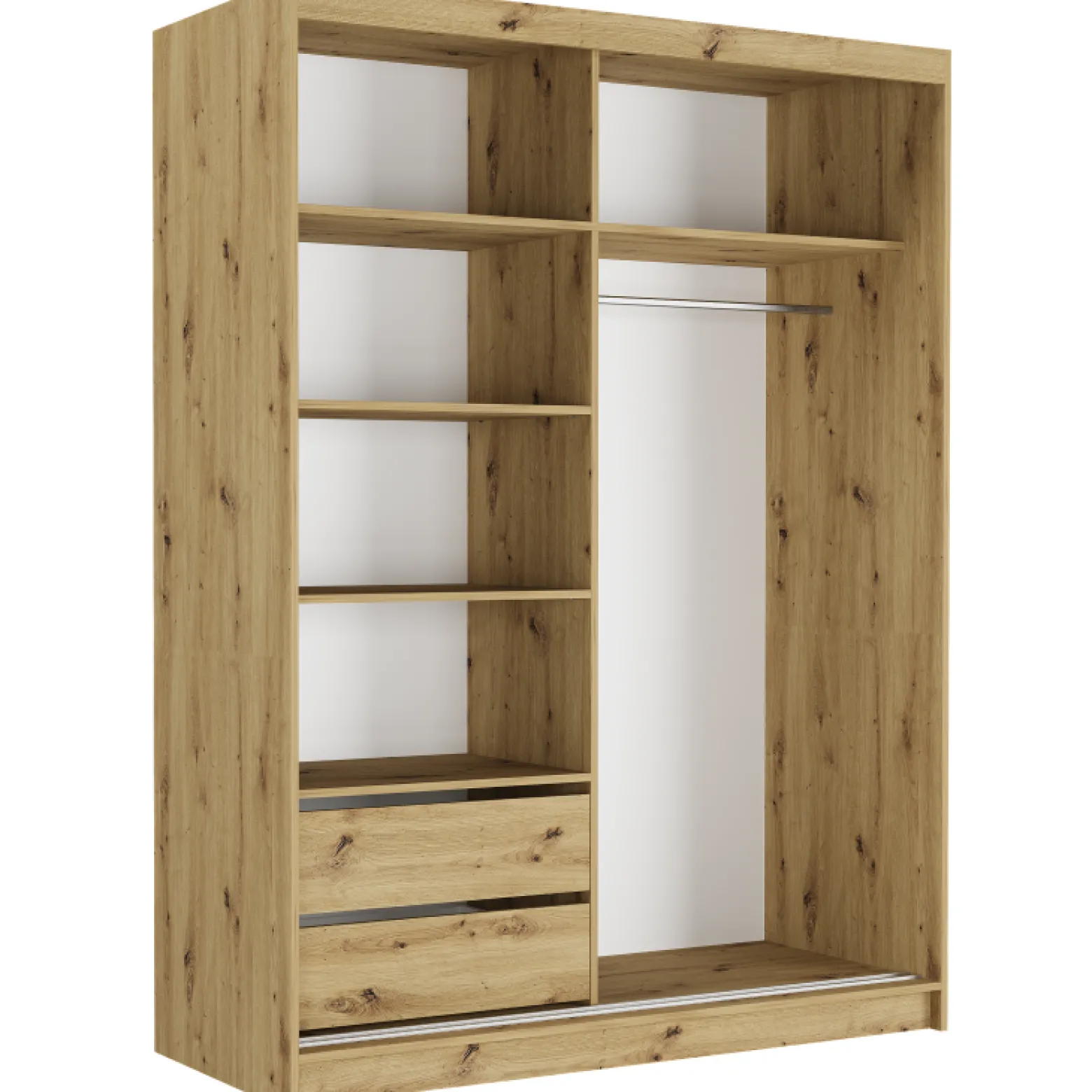 Szafa przesuwna 150 cm z lustrem lamele FRAMIRE Rivano VIII artisan artisan