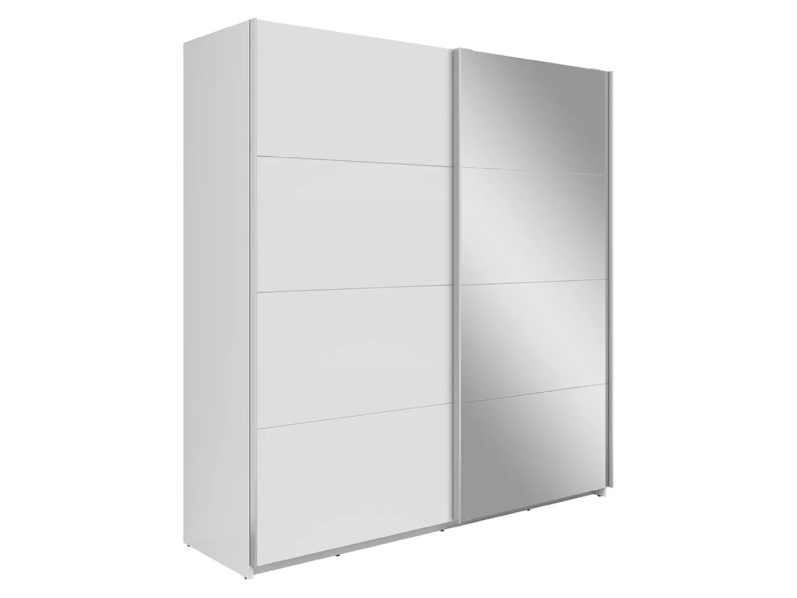 Szafa przesuwna Eleven 181 cm z lustrem biała