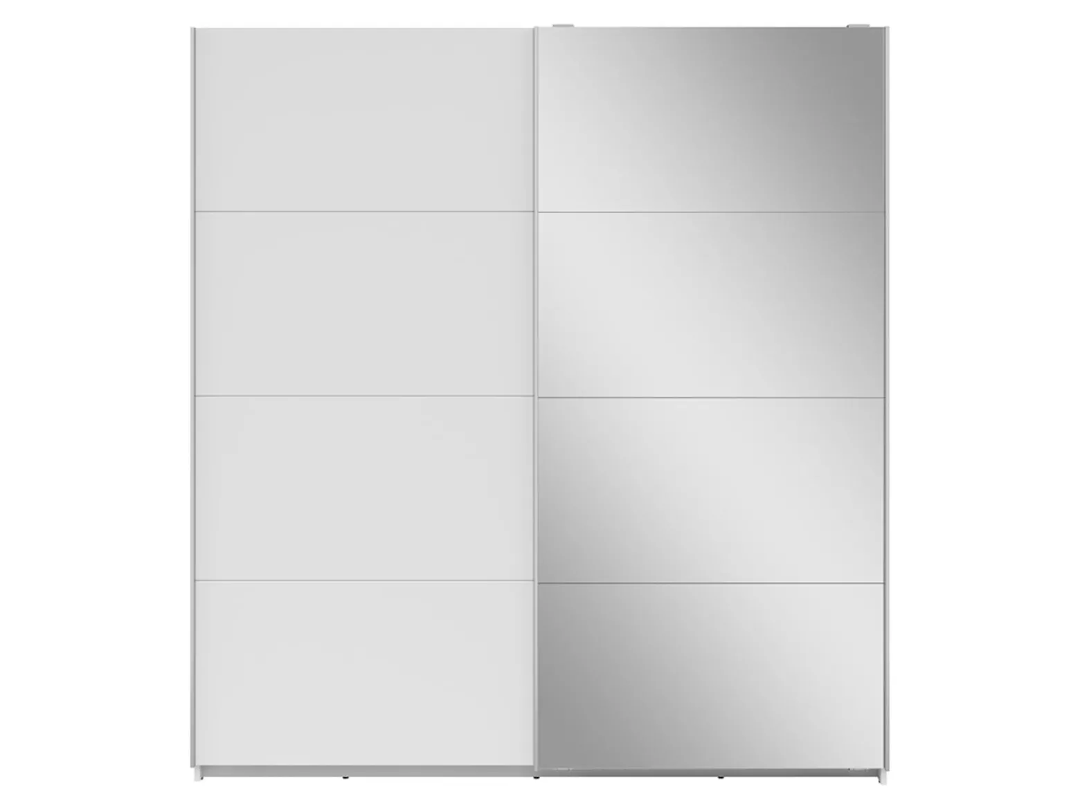 Szafa przesuwna Eleven 181 cm z lustrem biała