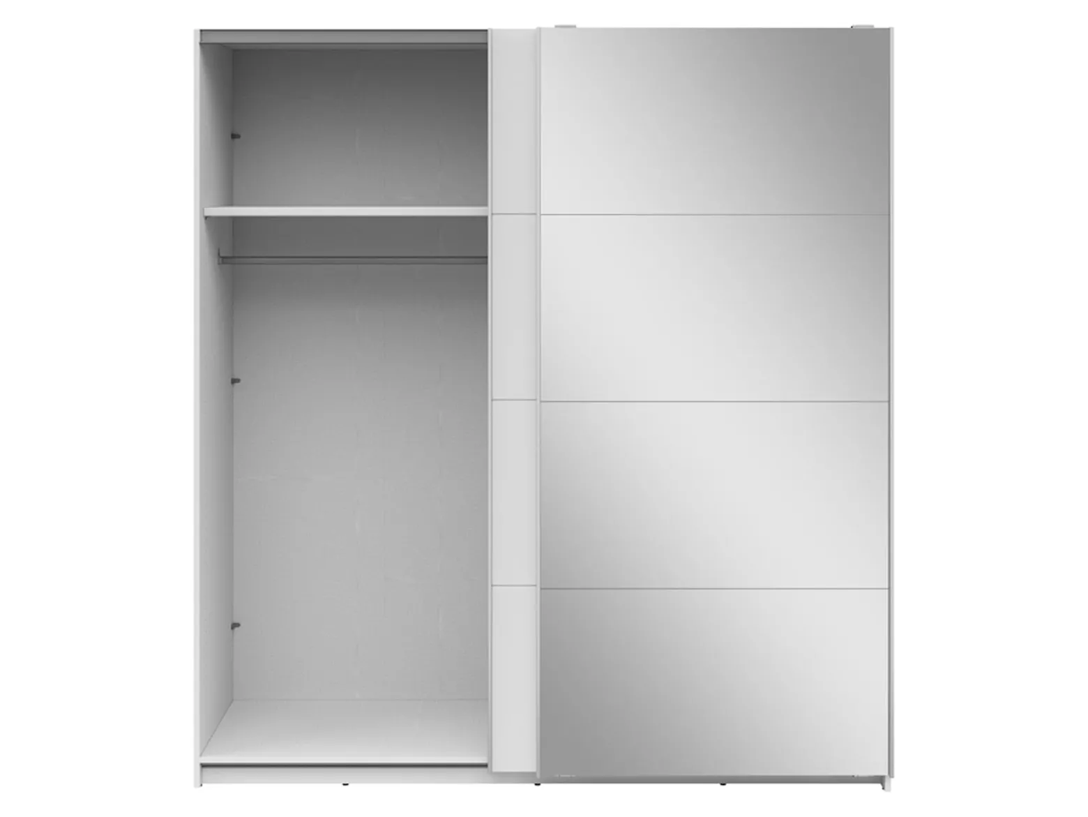 Szafa przesuwna Eleven 181 cm z lustrem biała