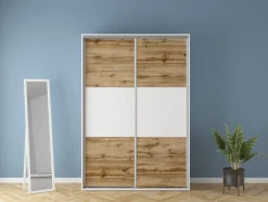 Szafa przesuwna Flex 150 cm biały/dąb wotan