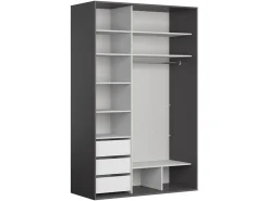 Szafa przesuwna Flex 150 cm grafit/czarny połysk