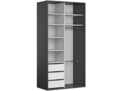 Szafa przesuwna Flex 120 cm grafit/czarny połysk