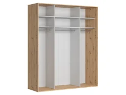 Szafa przesuwna Flex 200 cm z lustrem dąb artisan