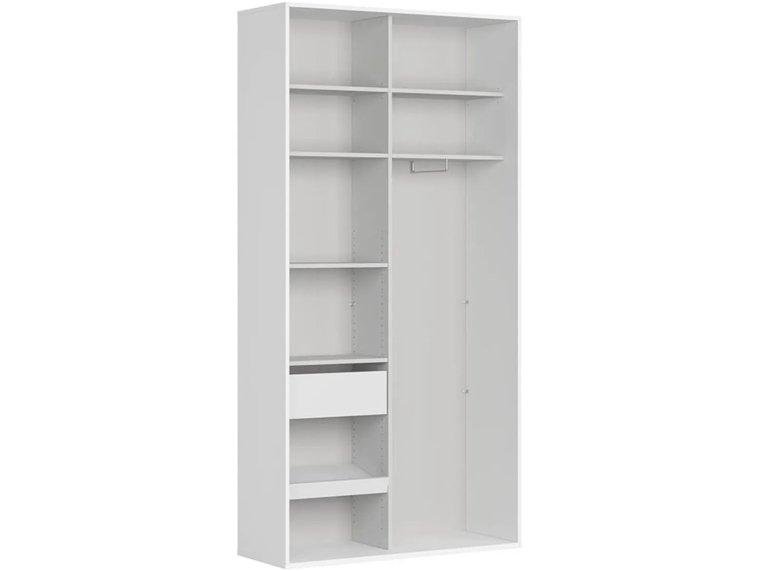 Szafa przesuwna Flex 120 cm z lustrem biała