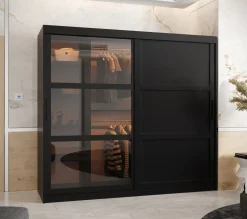 Szafa przesuwna Garderoba DOME 3 200 czarny