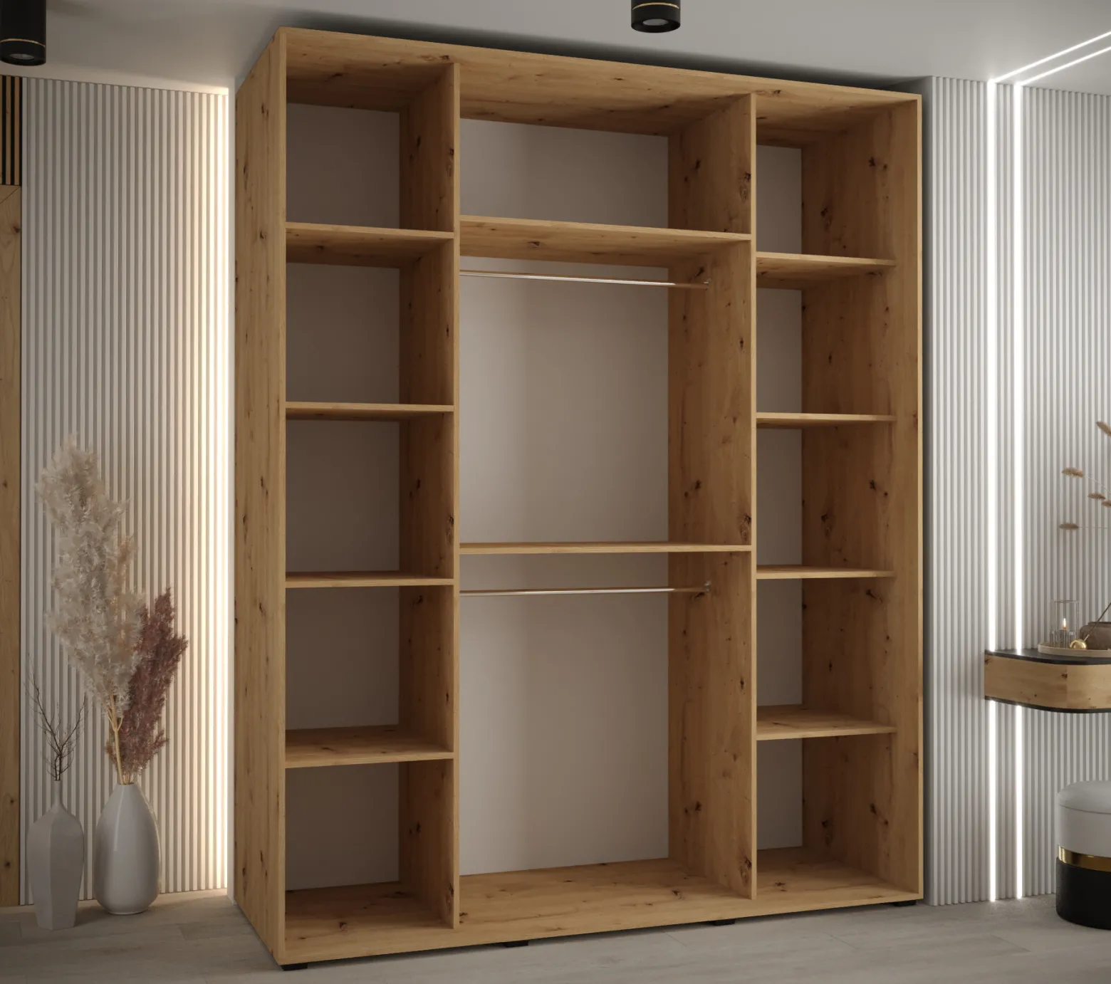 Szafa przesuwna Garderoba LANKO 1 190 gł. 60 artisan/biały