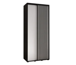 Szafa przesuwna Garderoba LANKO 1 110 gł. 45 czarny/biały