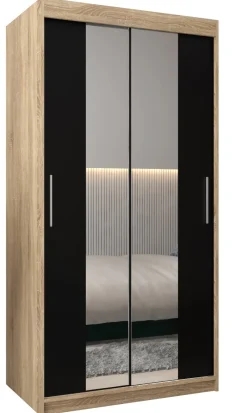 Szafa przesuwna Garderoba Tokyo 1 100 sonoma + czarny