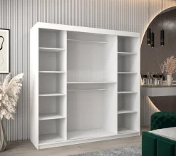 Szafa przesuwna Garderoba Tokyo 1 200 biały + czarny