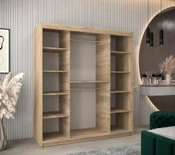 Szafa przesuwna Garderoba Verona 1 180 sonoma + biały