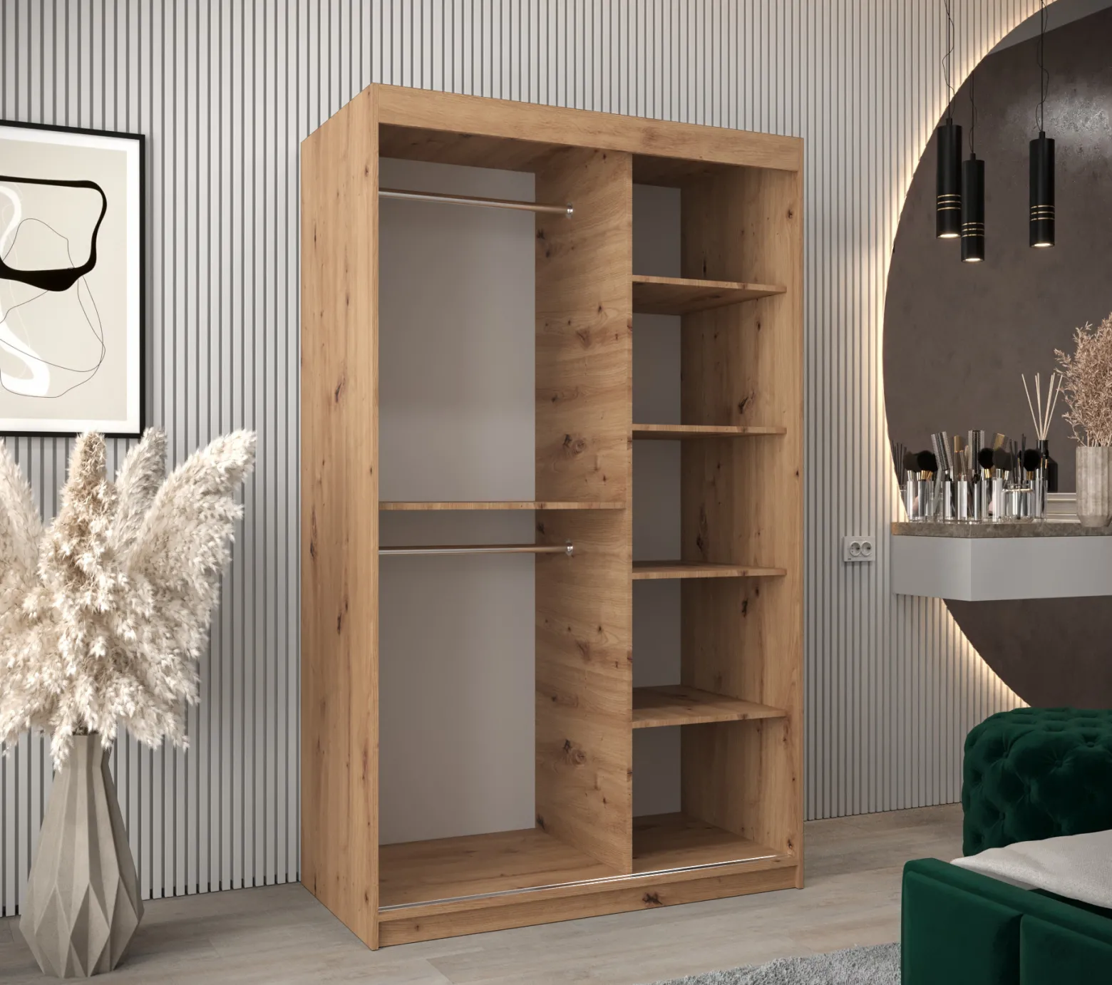 Szafa przesuwna Garderoba YORK 2 120 artisan/biały