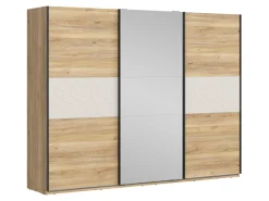 Szafa przesuwna Glamour 270 cm kaszmir/dąb mauvella