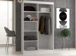 Szafa przesuwna Iga 120cm 2 lustra Antracyt/Dąb Artisan