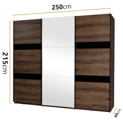 Szafa przesuwna Martin SZ250 z lustrem