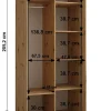 Szafa przesuwna SAPPORO 1 120 gł. 60 artisan/biały