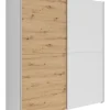 Szafa przesuwna Time 2 170 cm biały/dąb artisan