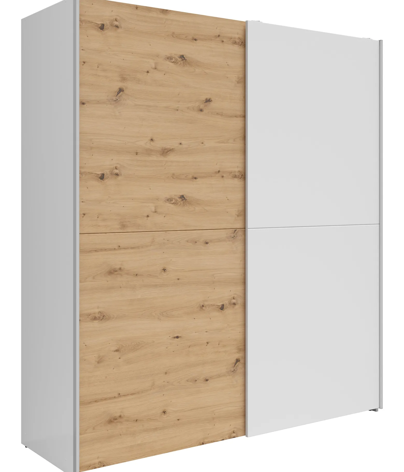 Szafa przesuwna Time 2 170 cm biały/dąb artisan