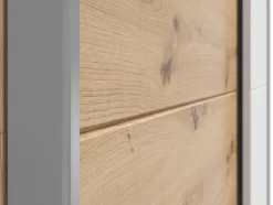 Szafa przesuwna Time 2 170 cm dąb artisan/biały