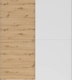 Szafa przesuwna Time 2 170 cm dąb artisan/biały