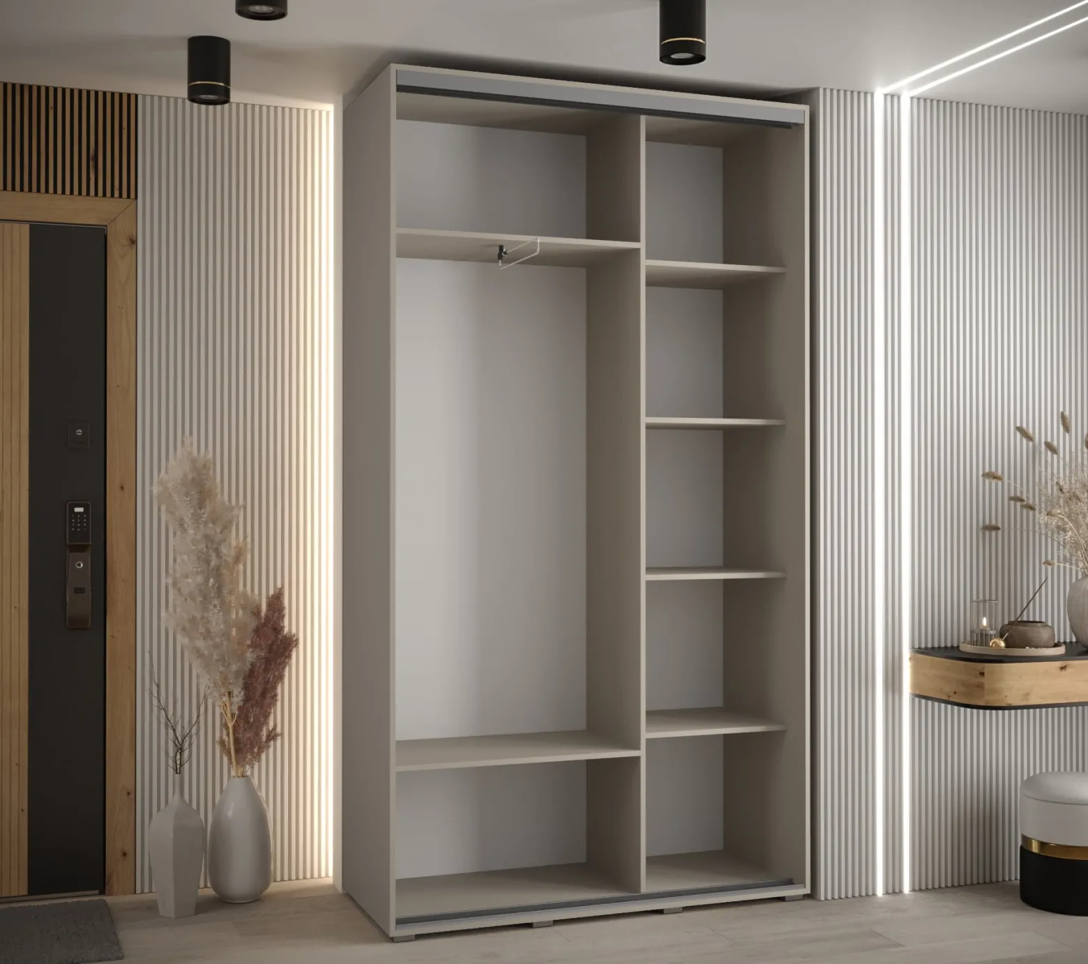 Szafa przesuwna 45 wysoka Dakota 11 140 kaszmir+kaszmir+złot