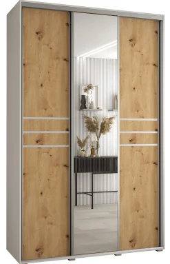 Szafa przesuwna 45 wysoka Davos 11 150 biały+artisan+srebrny