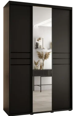 Szafa przesuwna 45 wysoka Davos 11 160 czarny+czarny+czarny