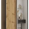 Szafa przesuwna 60 wysoka Davos 3 110 czarny+artisan+srebrny