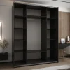 Szafa przesuwna 64 wysoka Lux 1 190 czarny+biały+złoty