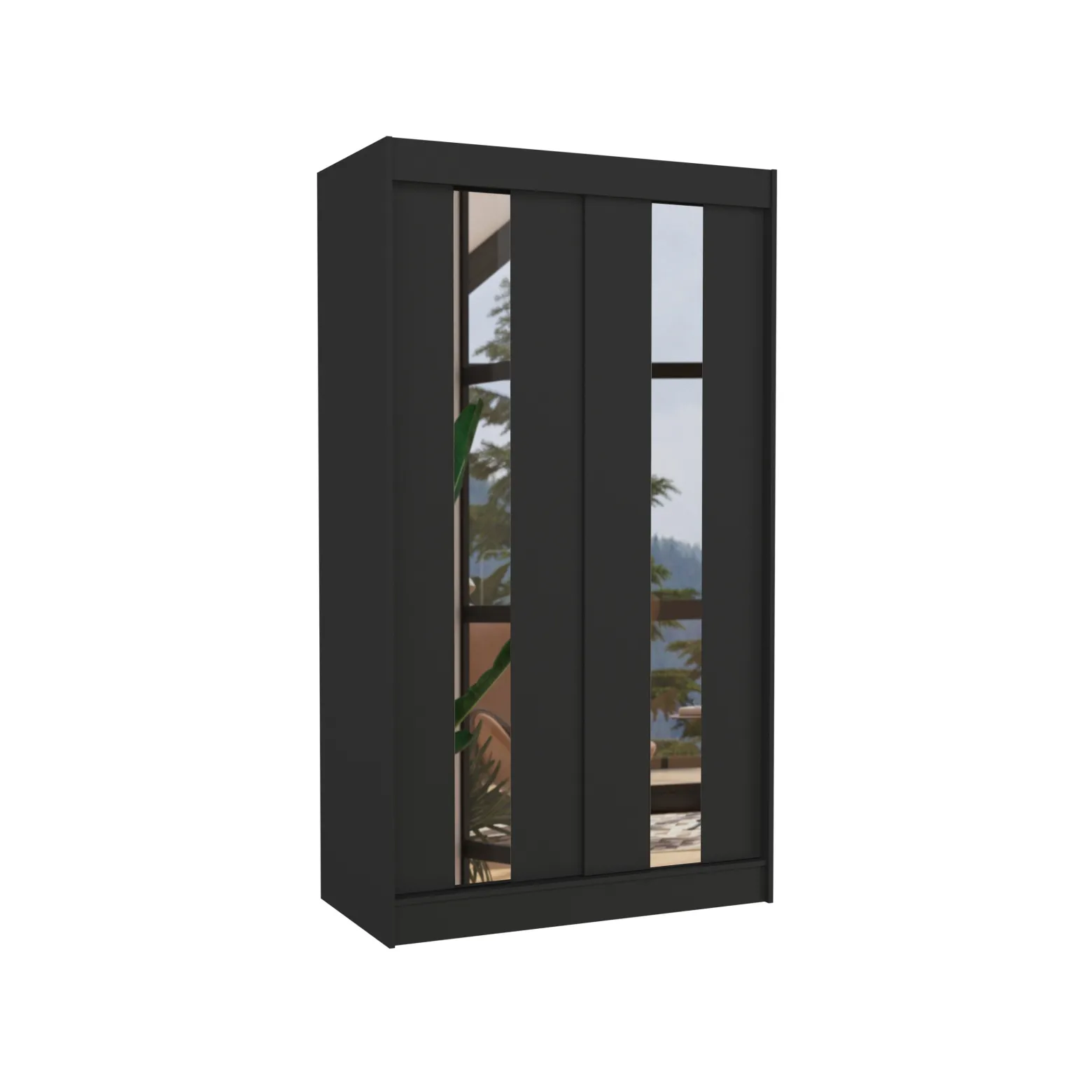 Szafa przesuwna z lustrem BALTON 120 Black