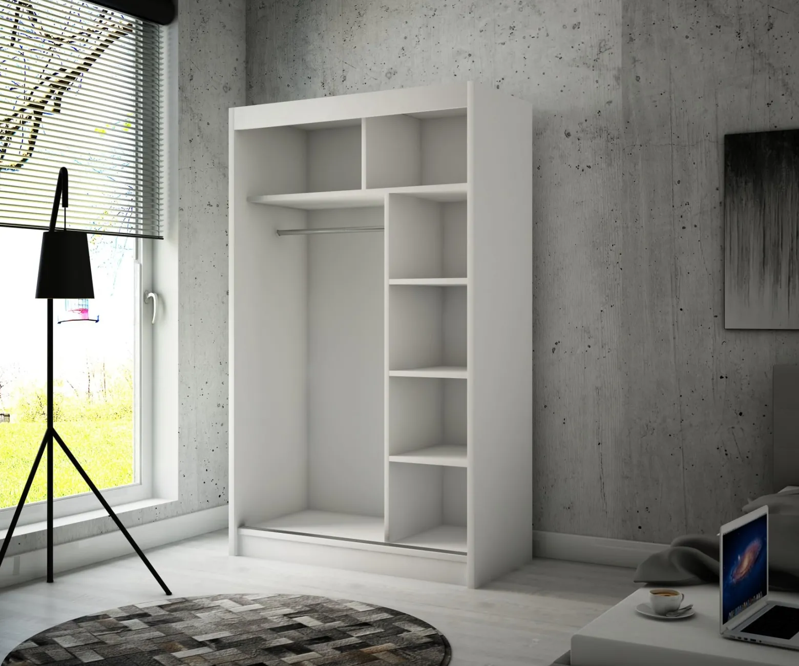 Szafa przesuwna z lustrem BALTON 120 Black