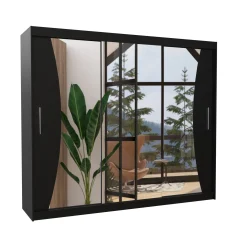 Szafa przesuwna z lustrem DIEGO 250 Black