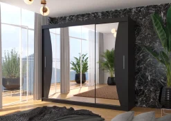 Szafa przesuwna z lustrem DIEGO 250 Black