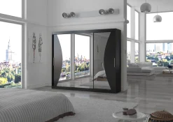 Szafa przesuwna z lustrem DIEGO 250 Black