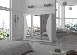 Szafa przesuwna z lustrem DIEGO 250 White