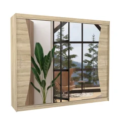 Szafa przesuwna z lustrem DIEGO 250 Sonoma