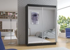 Szafa przesuwna z lustrem FLOREST 150 Black
