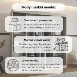 Szafa przesuwna z lustrem Garderoba ROYAL 100 orzech warmia