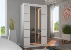 Szafa przesuwna z lustrem GENUA 120 White