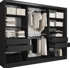 Szafa przesuwna z lustrem lamele 250 cm LOFT
