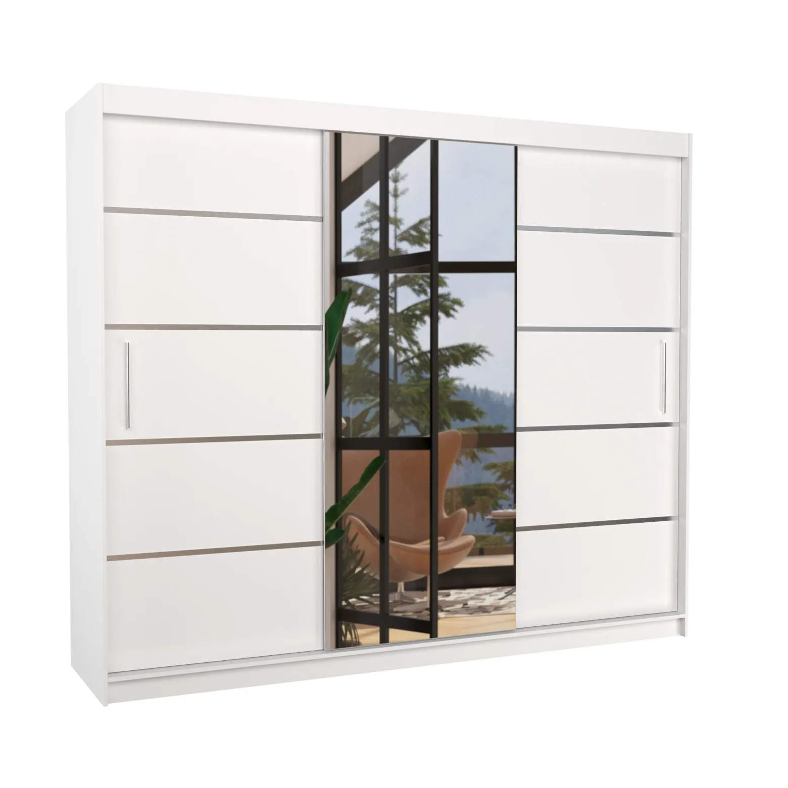 Szafa przesuwna z lustrem SALTO 250 White