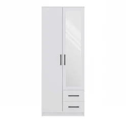Szafa Romana 80 lustro 2 szuflady 80cm biała