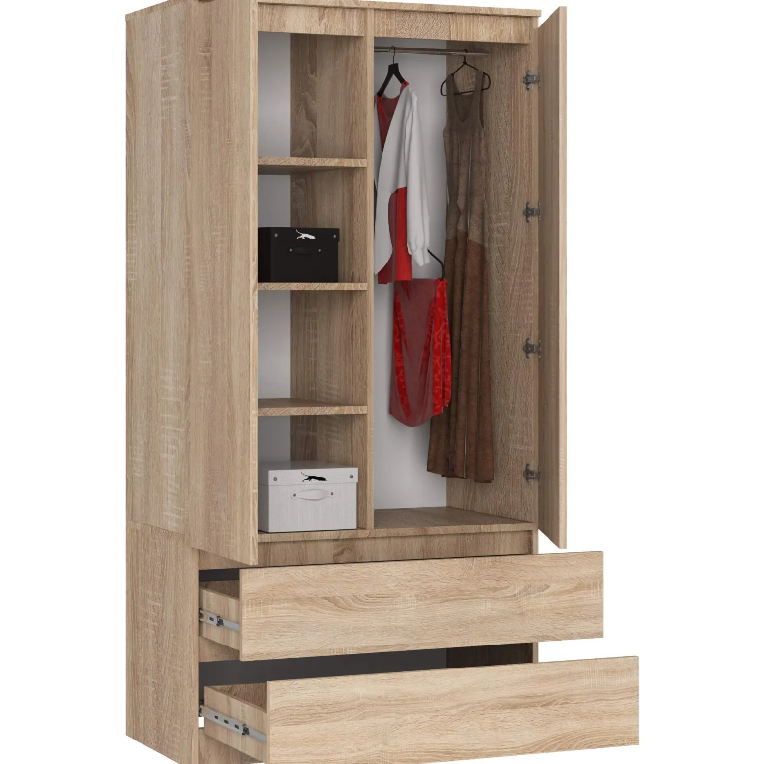 Szafa S90 2D 2Sz Clp Pk Sonoma
