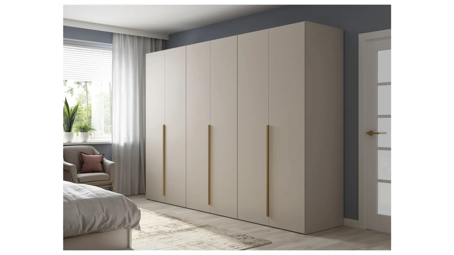 Szafa sześciodrzwiowa Flex 300 cm kaszmir