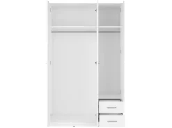 Szafa trzydrzwiowa Nepo Plus 118 cm z szufladami biała