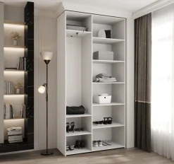 Szafa trzydrzwiowa wysoka 40 Como 4 120 biały+czarny