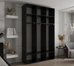 Szafa ubraniowa Garderoba INOVA 1 1,5SZ czarny