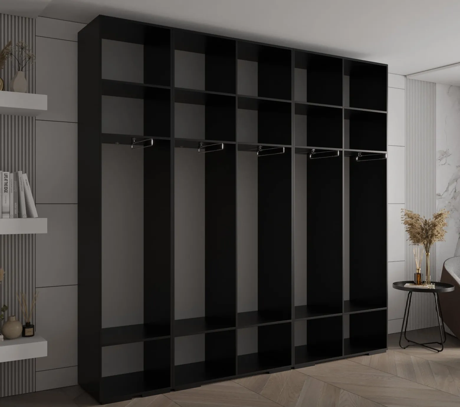 Szafa ubraniowa Garderoba INOVA 3 2,5SZ czarny