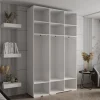 Szafa ubraniowa Garderoba INOVA 4 1,5SZ biały+czarny