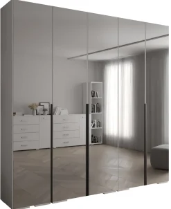 Szafa ubraniowa INOVA 1 L 2,5SZ biały+czarny